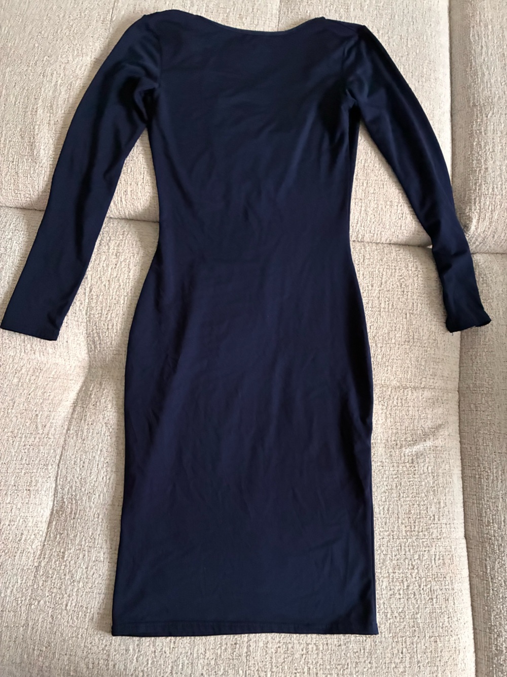 Long Sleeve Navy Bodycon Dress